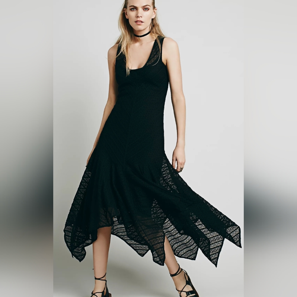 Free People Intimately Lila Dress Black Lace
